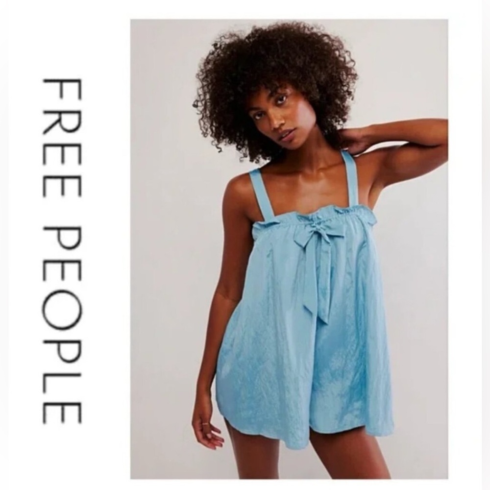 🩵 Free People Romper Pajamas. Light Blue. NWT. 🩵 - Picture 2 of 14